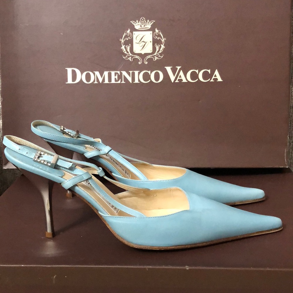 🌺NWT DOMENICO VACCA SLINGBACK HEELS SIZE 38.5